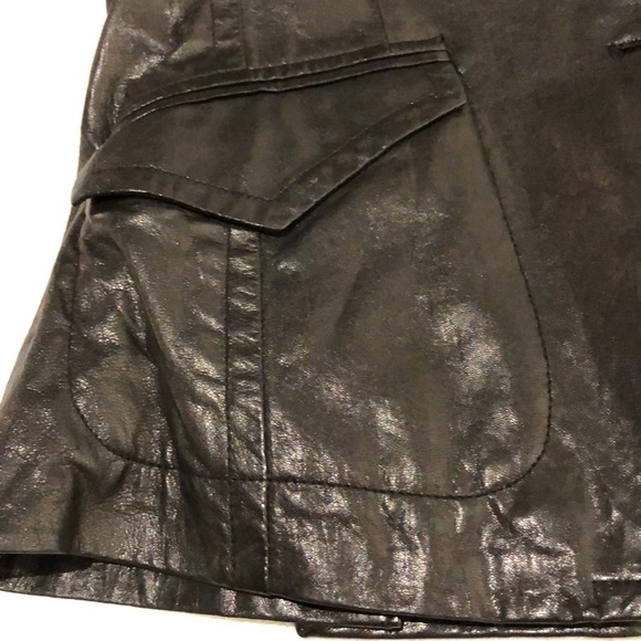 Banana republic Black leather blazer, si… - Picture 5 of 6